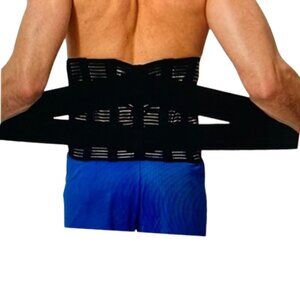 NeoTech Care Adjustable Compression Back Brace Lumbar Support Belt, Black,